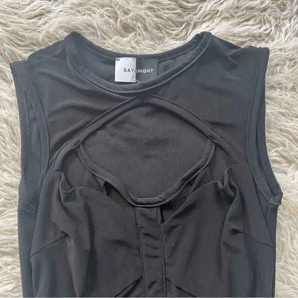 4/$19 NWT Day & Night black sheer cutout dress size M - Picture 2 of 5